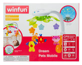 Carusel muzical Winfun, pentru patut, cu proiector si jucarii detasabile, 0845